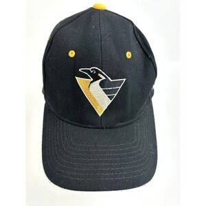 VINTAGE Pittsburgh Penguins Cap Starter Fitted Size 1 Wool Blend 90s Plain Logo